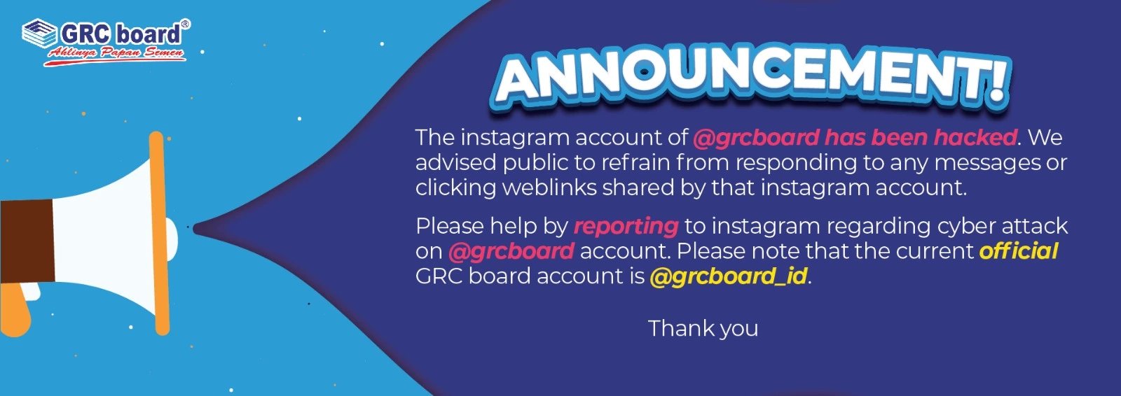 GRC IG Hacked